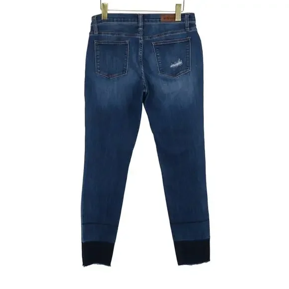 Meritage High Rise Dark Wash Skinny Jeans Size 30 Stretchy High Waist - Picture 3 of 6